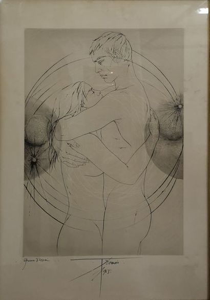 null Pierre-Yves TREMOIS (1921)

Couple parmi de cercles. 1965.

Lithographie en...