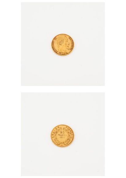 FRANCE 
Pièce de 20 francs en or, Napoléon...