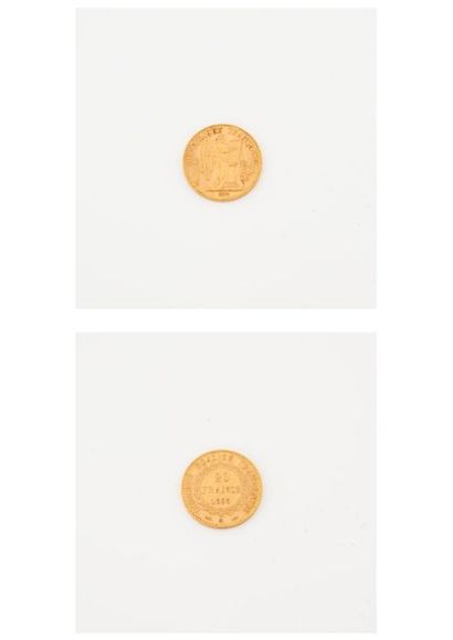 FRANCE

Pièce de 20 francs en or, IIIème...