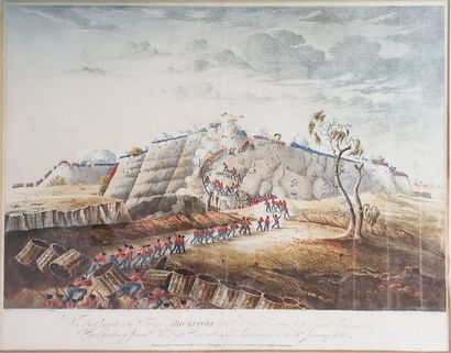 ANGLETERRE, XIXème siècle, 
View of the assault on the fortress of Bhurtpore by the...