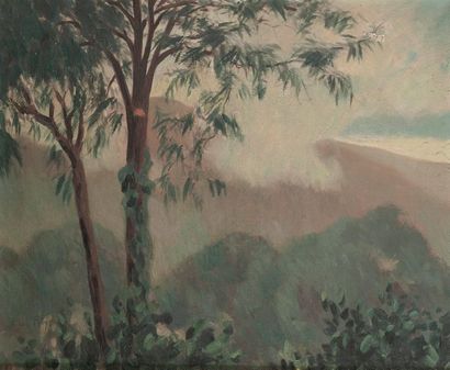 Gabriel ROBY (1878-1917) 

Paysage. 

Huile sur toile. 

Signée en bas à gauche....