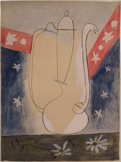 D'aprés Pablo Picasso (1881-1973) 

"Antibes", 1946.

Lithographie en couleurs.

Non...