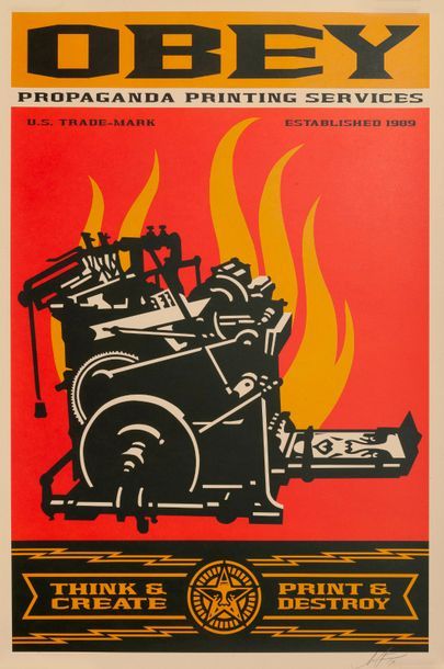 SHEPARD FAIREY (1970) 

Obey Propaganda Printing Services, 2019. 

Sérigraphie en...