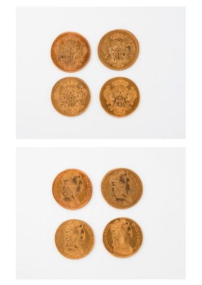 null BRESIL

Maria I, 4 pièces de 6400 Reis or, Rio de Janeiro, 1799, 1801, 2x1803....