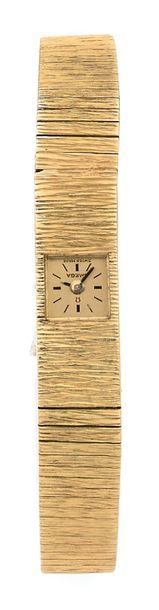 OMEGA Fine lady's bracelet watch in yellow gold (750).
Square case inscribed in the...