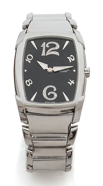 PARMIGIANI FLEURIER Tonda
Montre bracelet de dame en acier.
Boîtier de forme tonneau.
Cadran...