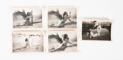 Marcel Paul MEYS (1886-1972) 

Cinq photographies en noir et blanc de nus féminins....