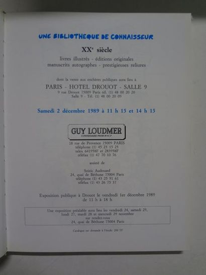 null Catalogue de vente aux enchères de l’Etude Guy Loumer

Une bibliothèque de connaisseur...