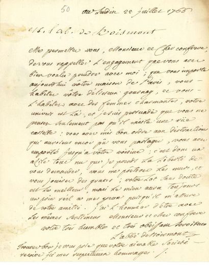 BOISMONT Nicolas THYREL, abbé de (1715-1786) prédicateur de Louis XV [AF 1755, 40e...