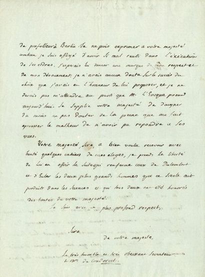 CONDORCET Jean-Antoine-Nicolas Caritat, marquis de (1741-1794) mathématicien, philosophe...