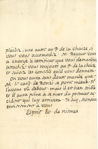 FLÉCHIER Esprit (1632-1710) prélat, évêque de Nîmes, orateur religieux [AF 1672,...
