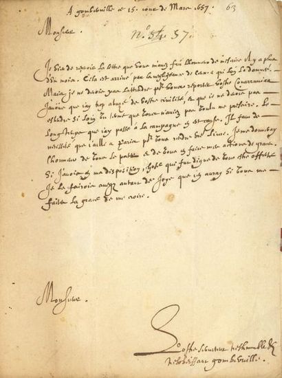 GOMBERVILLE Marin Le Roy de (1600-1674) romancier, membre fondateur de l'Académie...