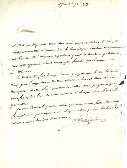 LACUÉE, comte de CESSAC Jean-Gérard (1752-1841) député du Lot-et-Garonne à la Législative,...