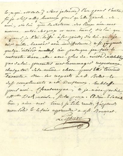 LEGOUVÉ Gabriel (1764-1812) poète et dramaturge [AF 1803, 4e f]. 
MANUSCRIT autographe...