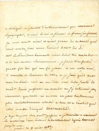 MARMONTEL Jean-François (1723-1799) poète, auteur dramatique, philosophe et critique...