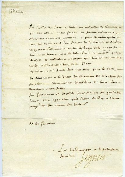 SÉGUIER Pierre (1588-1672) magistrat, Chancelier de France; un des fondateurs de...
