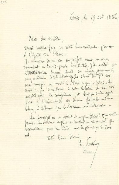 académiE française. 
450 lettres ou pièces, la plupart L.A.S., 1634-1906; montées...