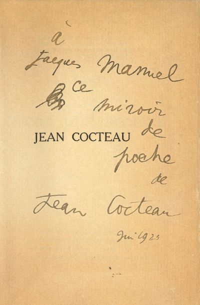 COCTEAU Jean Le Secret professionnel (Paris, Librairie Stock, Delamain,
Boutelleau...