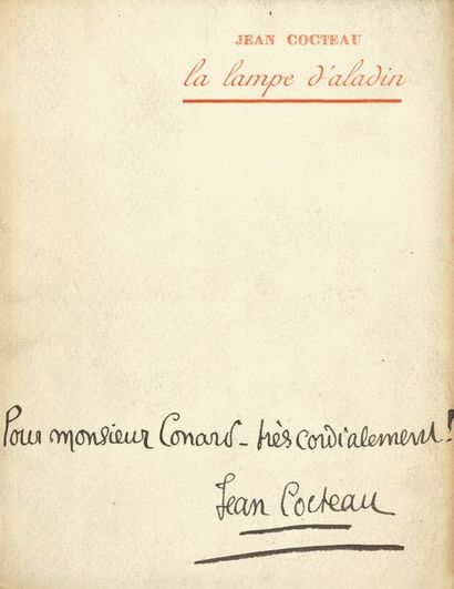 COCTEAU Jean La Lampe d'Aladin, Poèmes (Paris, Société d'Éditions, [achevé d'imprimer...