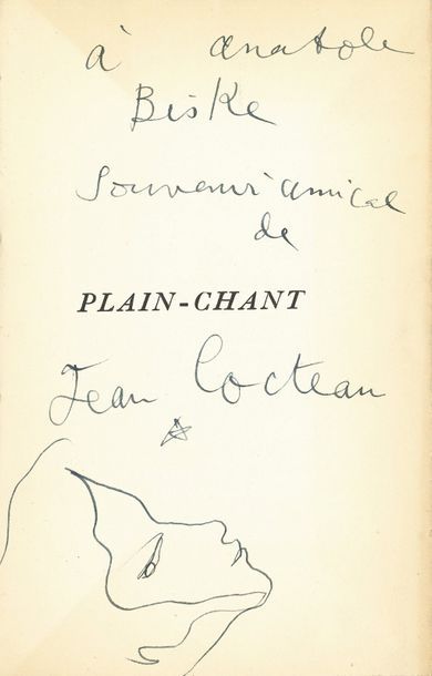 COCTEAU Jean Plain song, Poem (Paris, Librairie Stock, 1923); in-12, paperback.
Original...