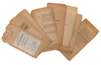 COCTEAU Jean Proofs corrected for The Potomak, "Final Edition",[1924]; 8 folded in-plane...