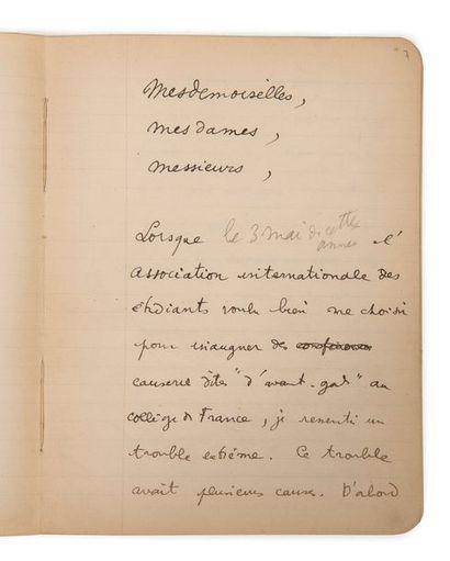 COCTEAU Jean Autograph MANUSCRIT,[La Jeunesse et le Scandale, 1925]; 76 pages of...