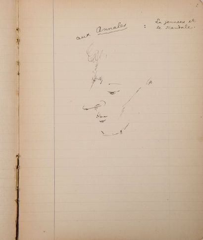 COCTEAU Jean Autograph MANUSCRIT,[La Jeunesse et le Scandale, 1925]; 76 pages of...