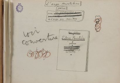 COCTEAU Jean Autograph MANUSCRIT signed "Jean Cocteau", L'ange
Heurtebise, poem,...