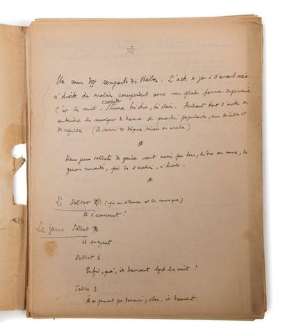 COCTEAU Jean MANUSCRIT autographe, [La Machine infernale], 1932; 90 feuillets in-fol....