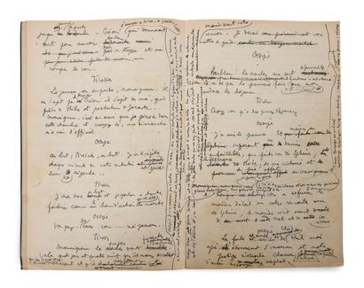 COCTEAU Jean Autograph MANUSCRIT,[The Infernal Machine], 1932; 90 sheets in-fol....
