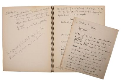 COCTEAU Jean MANUSCRIT autographe, [La Maison hantée, 1937]; 35 pages in-4, dans...