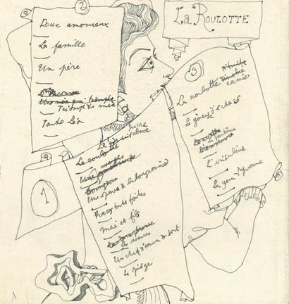 COCTEAU Jean MANUSCRIT autographe, La Roulotte [Les Parents terribles], 1938; 242...