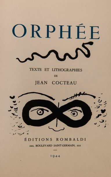 COCTEAU Jean Orphée. Texte et lithographies de Jean Cocteau (Paris, Éditions
Rombaldi,...