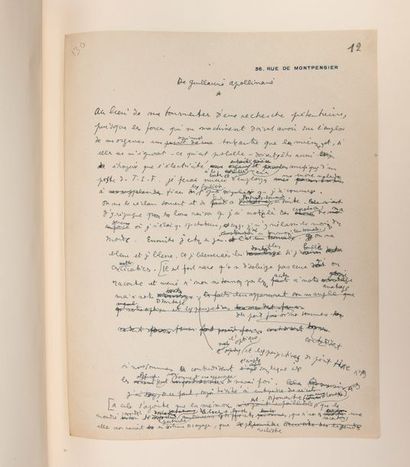 COCTEAU Jean MANUSCRIT autographe signé «Jean Cocteau», La Difficulté d'être, 1946;...