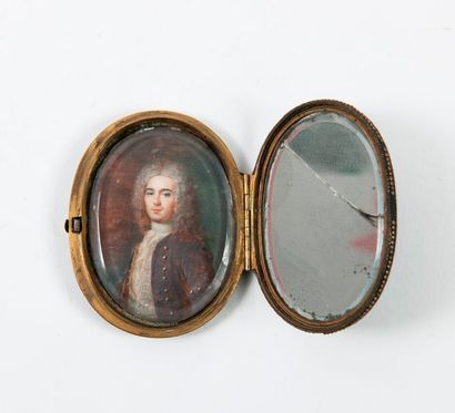 Ecole Française du XVIIIème siècle 

Portrait d'homme à la perruque et redingote...