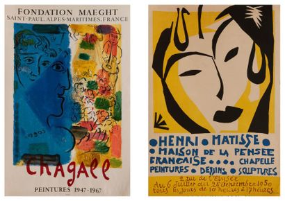 D'après Marc CHAGALL (1887 - 1985) 

Exposition Peintures 1947-1967.

Fondation Maeght,...