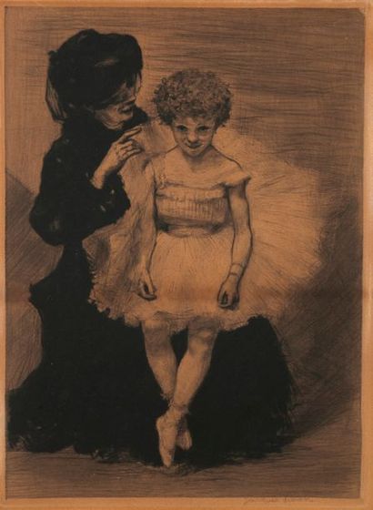 Jacques VILLON (1875-1963) 

La ballerine, circa 1900. 

Eau-forte, pointe sèche....