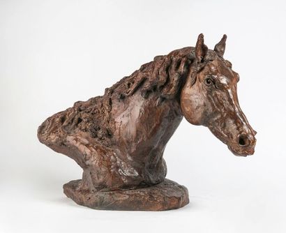 Robert GODEFROY (1928-2020) 

L’Etre équin.

Épreuve en bronze patiné.

Signée, titrée,...