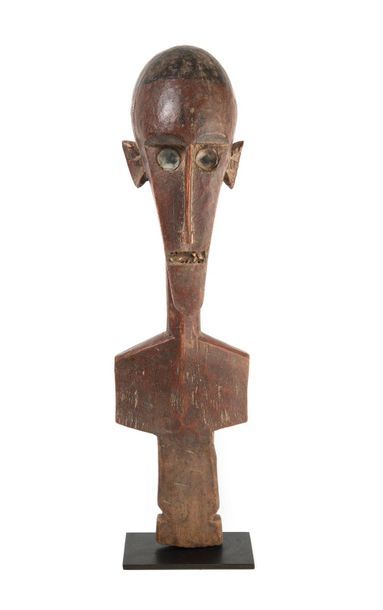 MALI, Bozo Très belle et ancienne marionnette en bois représentant un buste stylisé,...
