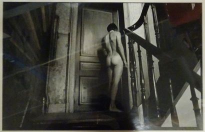 Michel Pinel (1949) 

Nu féminin sur le palier de l'escalier.

Photographie en noir...