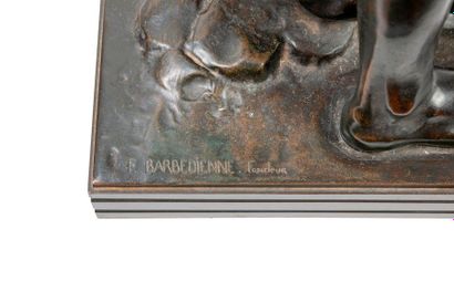 Antoine Louis BARYE (1796-1875) et Ferdinand BARBEDIENNE Theseus and the Minotaur.
Bronze...