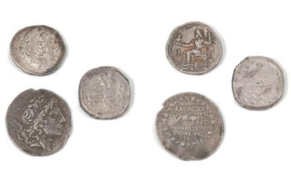 null Greek coins:
Bridge: Mithridate (120.63 BC): Tetradrachma.
Macedonia: Alexander...