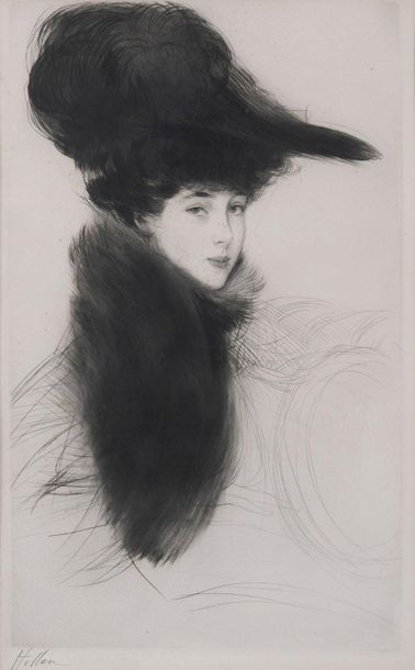 Paul-César HELLEU (1859-1927) 
Consuelo Vanderbilt, duchesse de Marlborough, 1901.
Pointe...