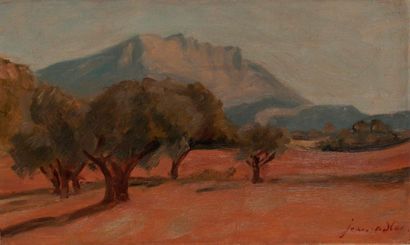 Jean Alfred ADLER (1899-1942) 

La montagne Sainte-Victoire.

Huile sur toile. 

Signée...