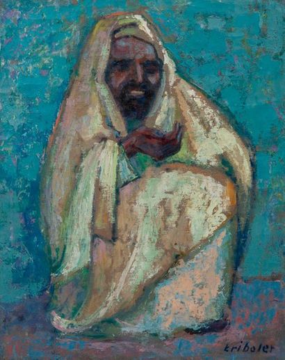 Charles TRIBOLET (act.c.1900) 

Le mendiant. 

Huile sur toile marouflée sur carton....