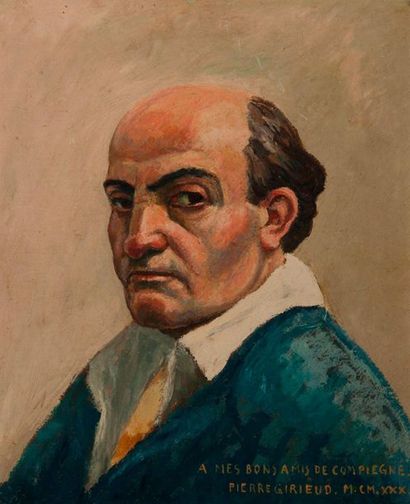 Pierre Paul GIRIEUD (1876-1948) 

Autoportrait, 1930. 

Huile sur panneau. 

Signée...