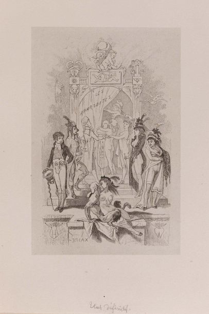 Félicien Rops (1833-1898) 
Ensemble comprenant un dessin original et 162 estampes,...