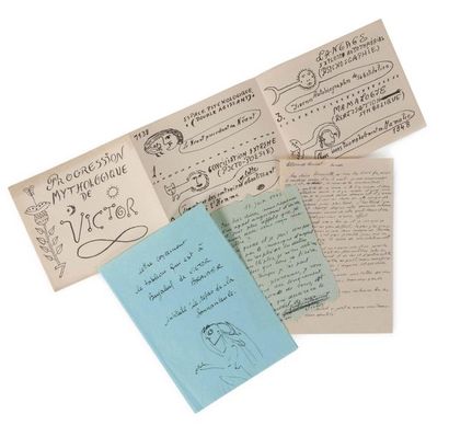 BRAUNER Victor (1903-1966) 
Meeting of 2 signed autograph letters addressed to
Henriette...