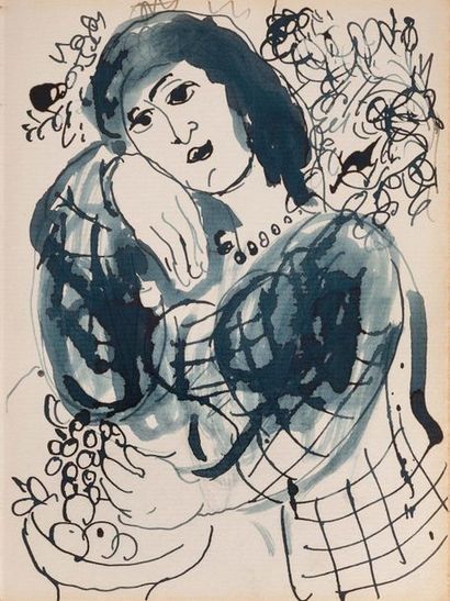 CHAGALL Marc (1887-1985) 
Carnet signé illustré de dessins originaux [1940-1960],...