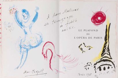 CHAGALL Marc (1887-1985) 
Le plafond de l'Opéra, first edition illustrated with an...